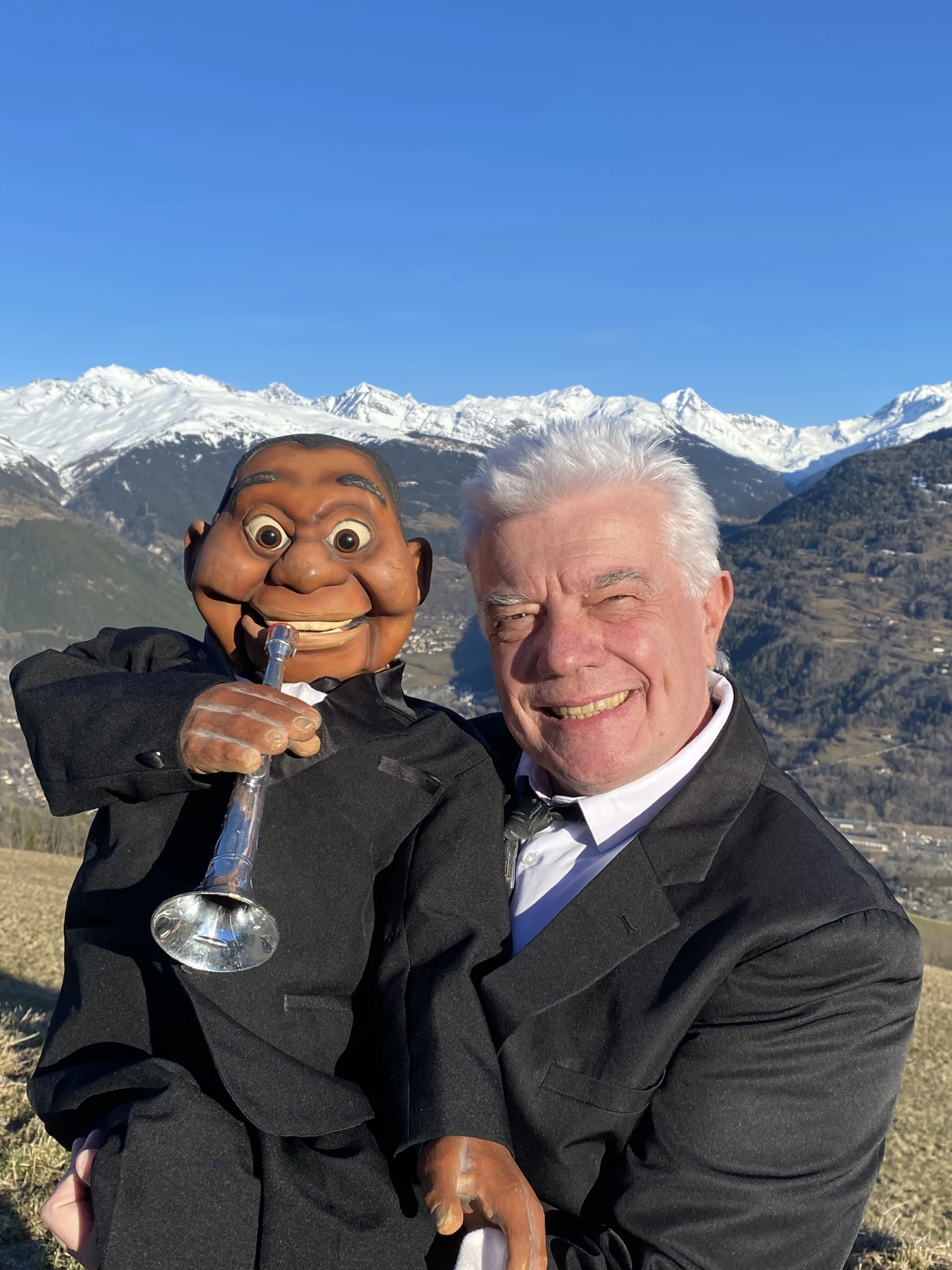 Sylvain Gerard et marionnette Louis Amstrong